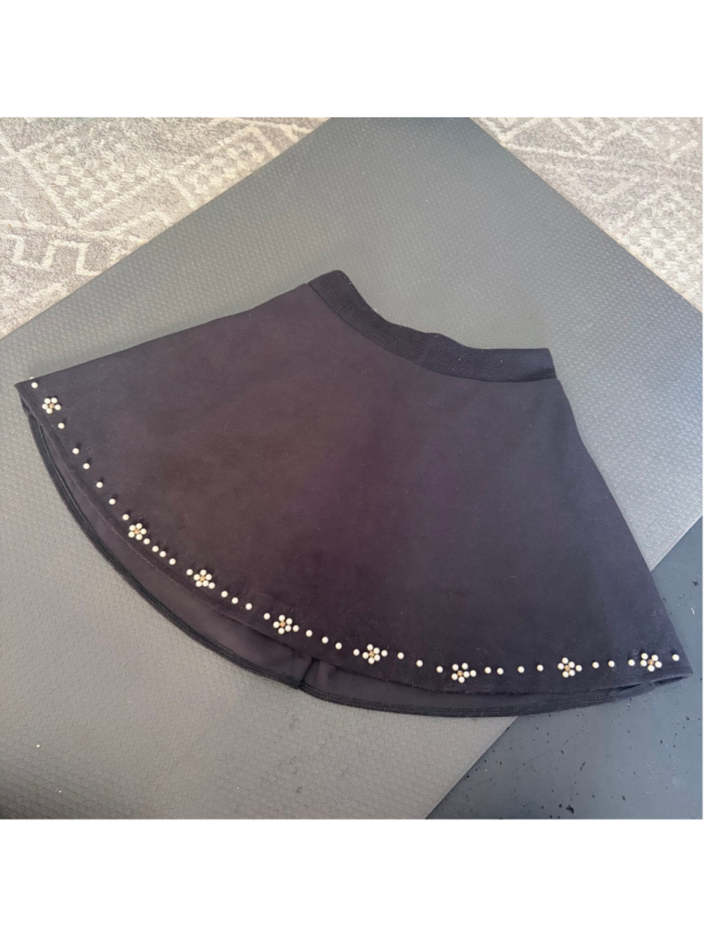 CLT Black Embellished Mini Skirt (OS)